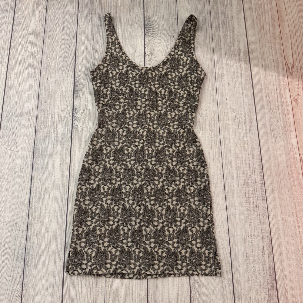 Alexia Admor Lace Sheath Dress Women L Fits S M Black Nude Bodycon Stretch
